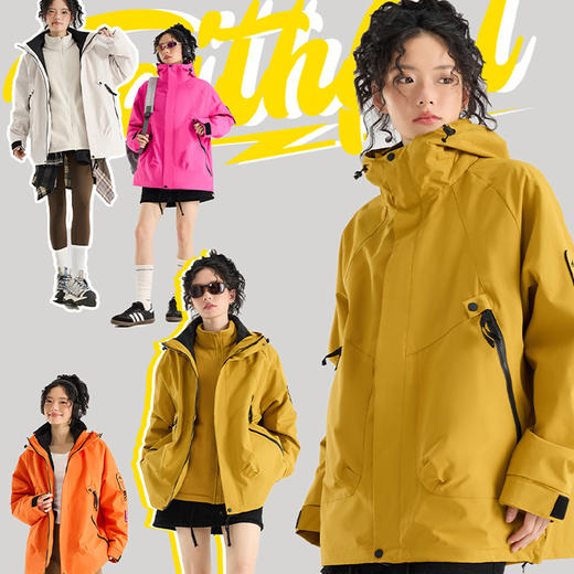 新品上新【福利价149】男女同款冲锋衣三合一可拆卸外套 户外防风防水冲锋衣SZ2804 商品图0