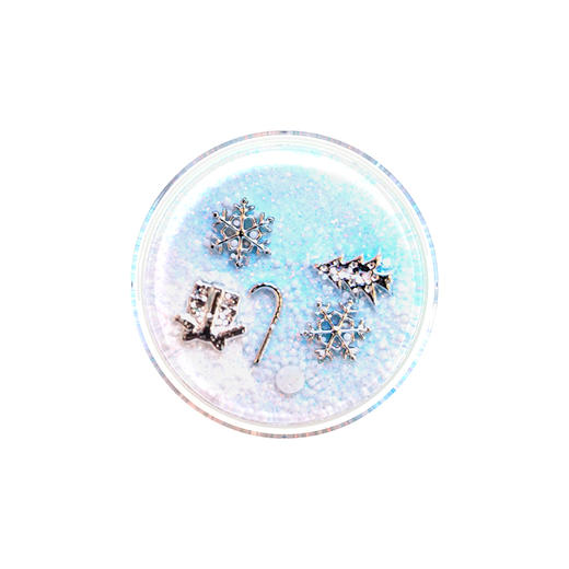 【雪人来信】冬日微雪 POPGRIP泡泡骚手机粘贴式气囊支架 Tidepool流沙系列 蓝白 雪花 商品图2