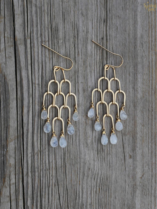 SpoiledBrat Jewelry Chandelier系列 | 月光石吊灯耳环 商品图3