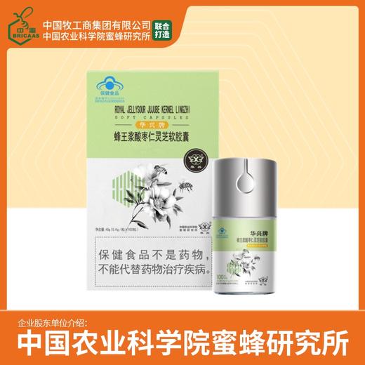 华兴牌蜂王浆酸枣仁灵芝软胶囊 100粒装 商品图0