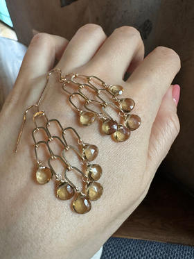 SpoiledBrat Jewelry Chandelier系列 | 香槟晶吊灯耳环