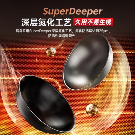 康巴赫钛香铁锅无涂层防锈炒锅不粘锅32cm 商品图2