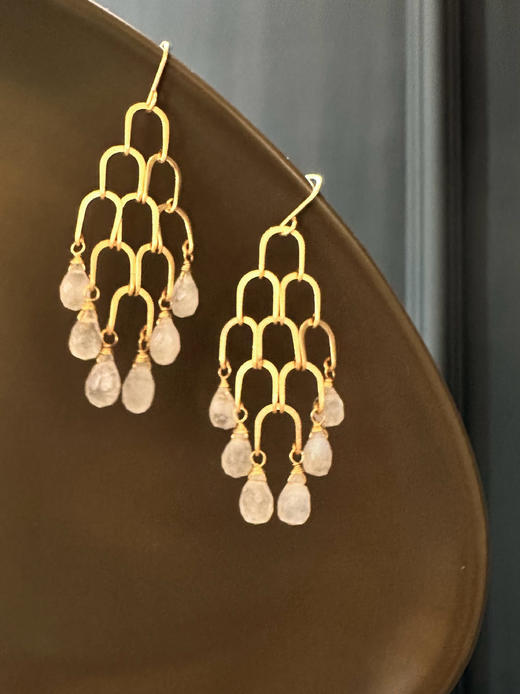 SpoiledBrat Jewelry Chandelier系列 | 月光石吊灯耳环 商品图8