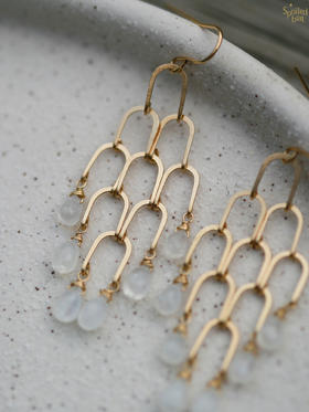 SpoiledBrat Jewelry Chandelier系列 | 月光石吊灯耳环