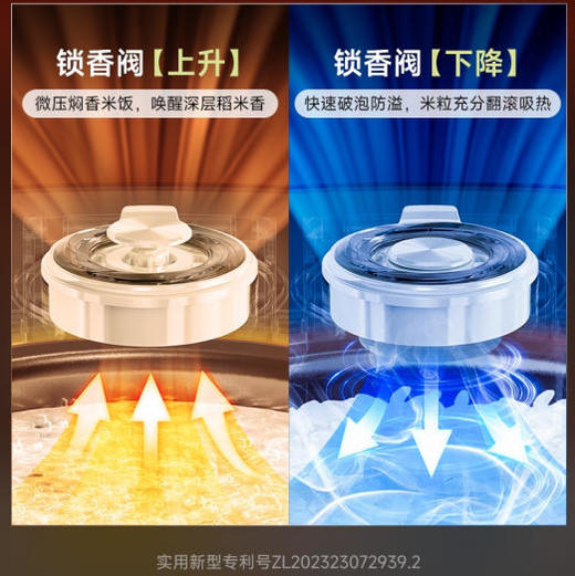 【快递】小熊4升纤食电饭煲DFB-D40N1 微压锁香 商品图2