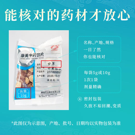 甘草/甘草片/国老 药食同源康美中药饮片 独立小包装 商品图5