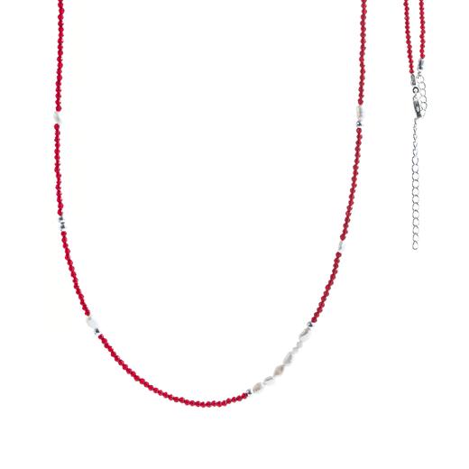 细雪红尖晶珍珠项链 商品图0