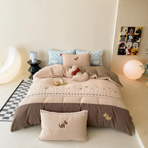 【换季出清】自然醒280g仿羊毛绒全消光牛奶绒四件套MT 商品图1