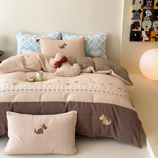 【换季出清】自然醒280g仿羊毛绒全消光牛奶绒四件套MT 商品图0