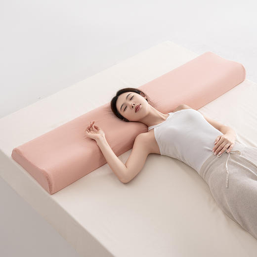 自然醒全棉记忆棉曲线双人长枕纯棉水洗棉记忆棉双人枕头波浪曲线双人长枕芯XK 商品图11