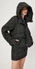 黑色菱形钉钻装饰间棉防风带帽外套 商品缩略图0
