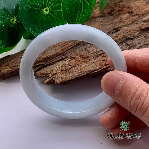 派瑞翡翠 翡翠手镯 糯种 白色 商品图3