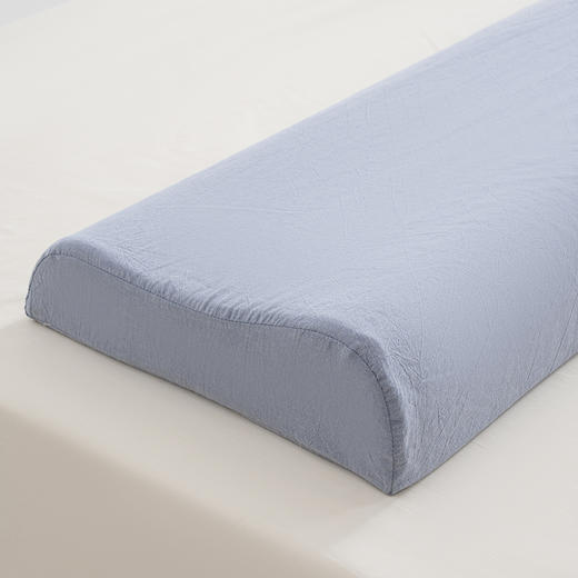 自然醒全棉记忆棉曲线双人长枕纯棉水洗棉记忆棉双人枕头波浪曲线双人长枕芯XK 商品图8