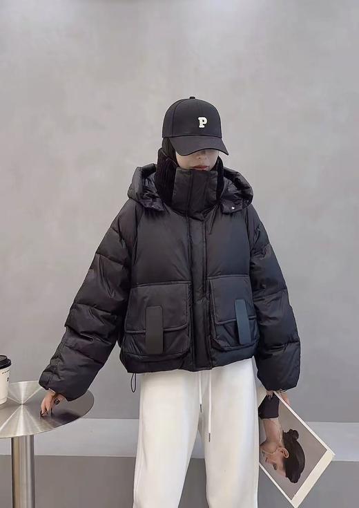 【羽绒服】大牌同款！！90%白鸭绒！2025爆款冬季宽松宽松短款羽绒服-喜出 商品图1