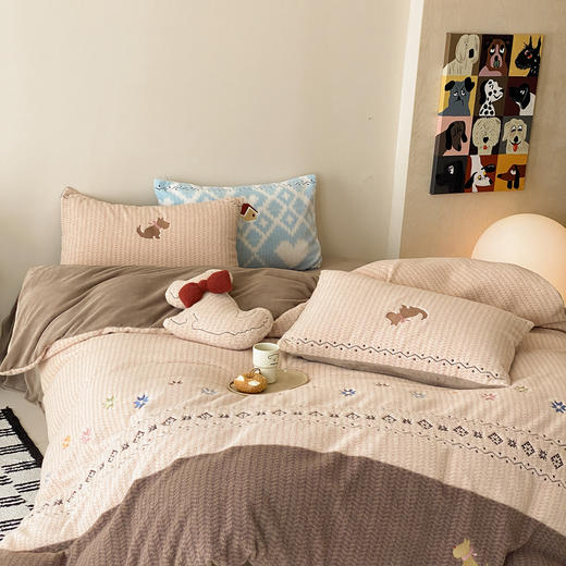 【换季出清】自然醒280g仿羊毛绒全消光牛奶绒四件套MT 商品图12