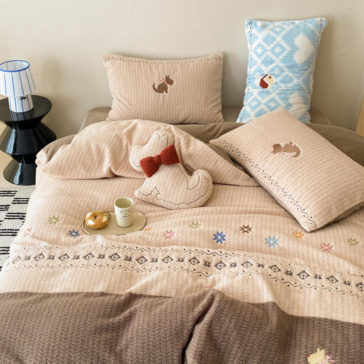 【换季出清】自然醒280g仿羊毛绒全消光牛奶绒四件套MT 商品图8