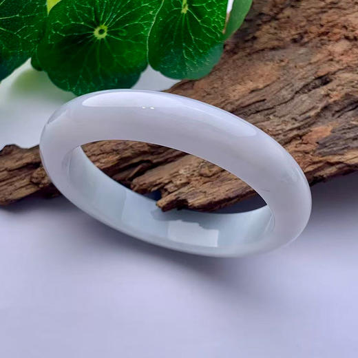 派瑞翡翠 翡翠手镯 糯种 白色 商品图0