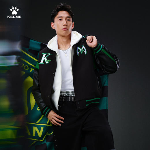 【曹永竞同款】卡尔美运动撞色潮流棒球夹克8561WT1222 商品图3