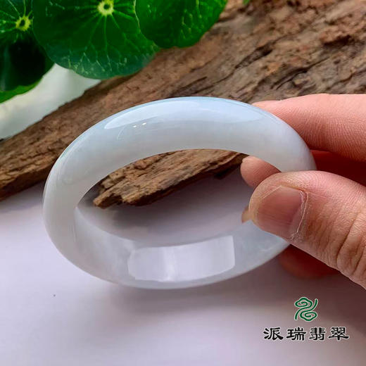 派瑞翡翠 翡翠手镯 糯种 白色 商品图3