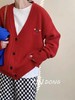【韩系毛衣】宽松四粒扣笑脸宽松休闲针织毛衣开衫-喜出 商品缩略图3