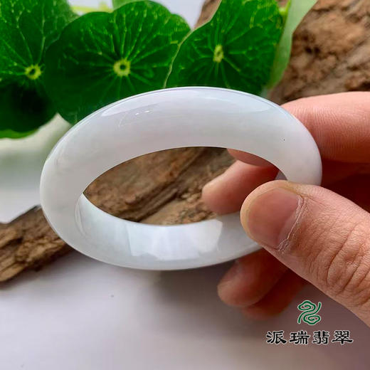 派瑞翡翠 翡翠手镯 糯种 白色 商品图1