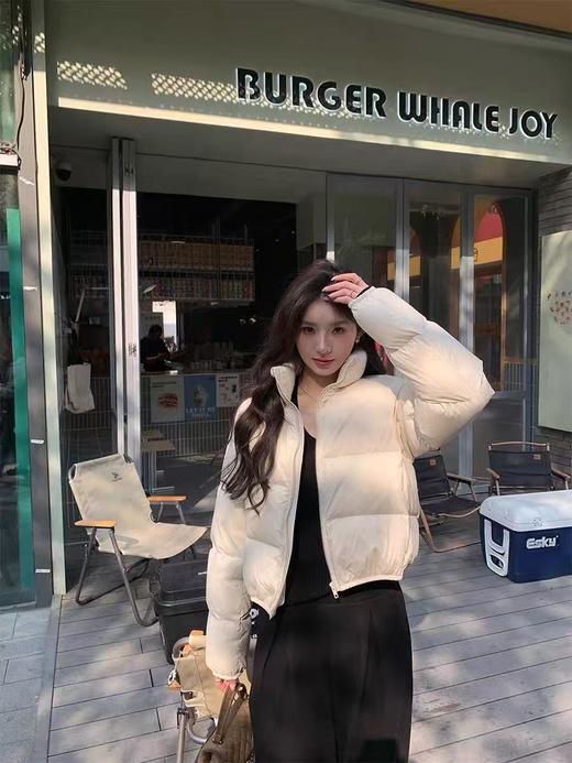 【羽绒服】肯豆风！绒子含量90% 6028简约短款立领韩系冬季保暖蓬松羽绒服-喜出 商品图2