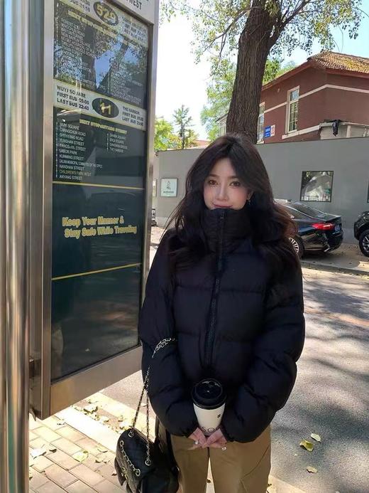 【羽绒服】肯豆风！绒子含量90% 6028简约短款立领韩系冬季保暖蓬松羽绒服-喜出 商品图4