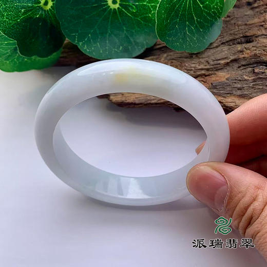 派瑞翡翠 翡翠手镯 糯种 无色 商品图3