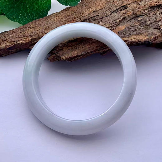 派瑞翡翠 翡翠手镯 糯种 白色 商品图2