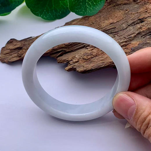 派瑞翡翠 翡翠手镯 糯种 白色 商品图3