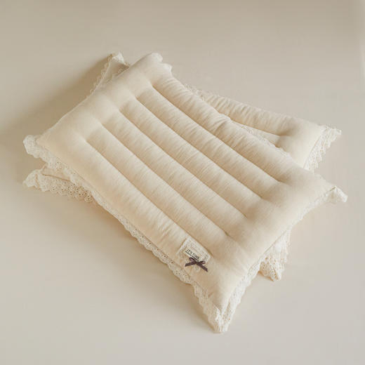 自然醒蕾丝花边棉麻定型低枕亚麻低枕头蕾丝花边成人枕芯XK 商品图11