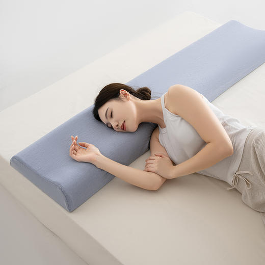 自然醒全棉记忆棉曲线双人长枕纯棉水洗棉记忆棉双人枕头波浪曲线双人长枕芯XK 商品图4