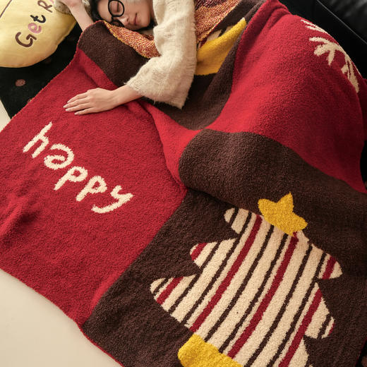 自然醒针织半边绒毯多功能沙发毯床尾毯午睡盖毯办公室披毯车载户外旅行毯MT 商品图8