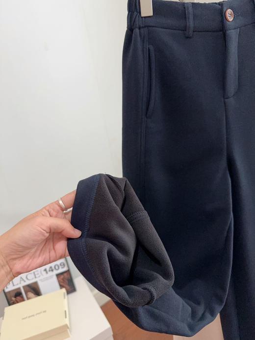 韩版时尚通勤百搭洋气宽松加绒直筒裤 商品图4