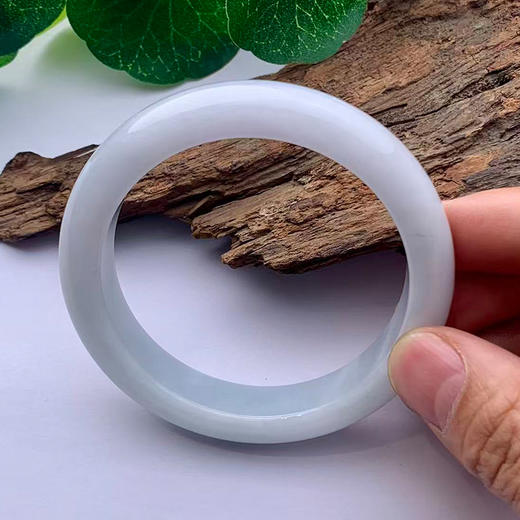 派瑞翡翠 翡翠手镯 糯种 白色 商品图1