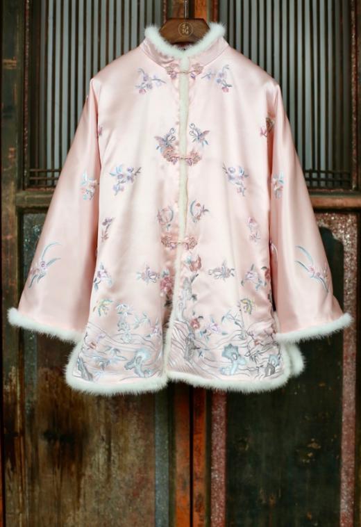 盛唐牡丹盛奢系列 | 粉凤仙一年景手绣水貂棉服 商品图0