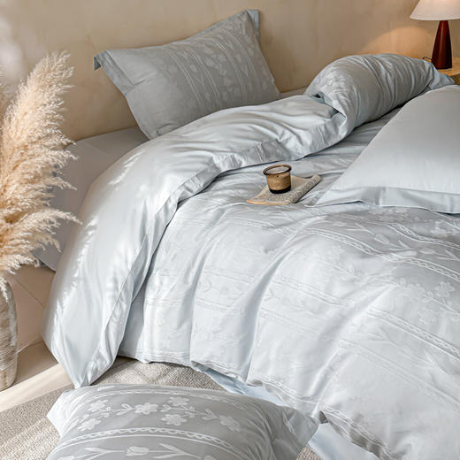 自然醒全棉长绒棉立体提花单被套-花屿HS 商品图7