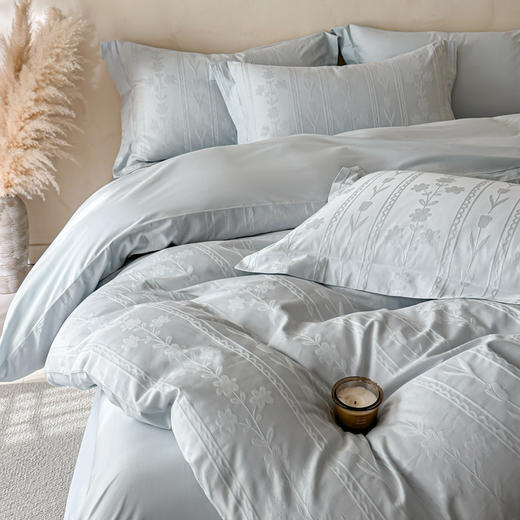 自然醒全棉长绒棉立体提花单被套-花屿HS 商品图12