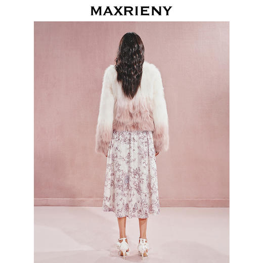 玛克门店发货：MAXRIENY奢华都市感渐变色狐狸坎毛皮草(货号:MC85FU502) 商品图3