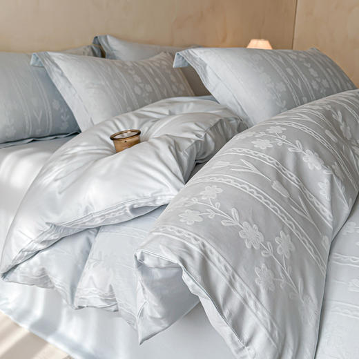 自然醒全棉长绒棉立体提花单被套-花屿HS 商品图5