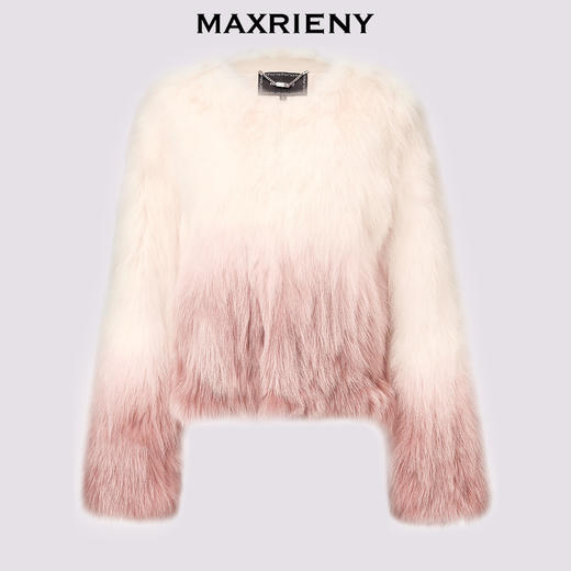 玛克门店发货：MAXRIENY奢华都市感渐变色狐狸坎毛皮草(货号:MC85FU502) 商品图4