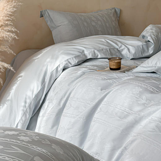 自然醒全棉长绒棉立体提花单被套-花屿HS 商品图8