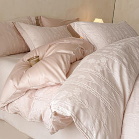 自然醒全棉长绒棉立体提花四件套-花屿HS