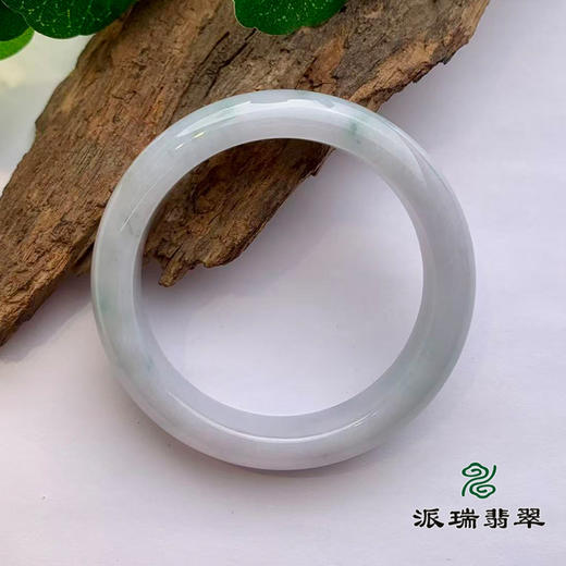 派瑞翡翠 翡翠手镯 糯种 飘花 商品图3