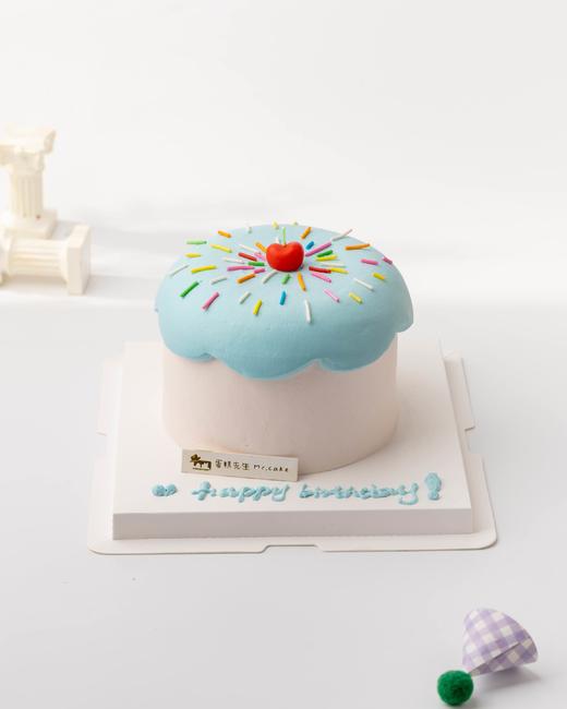 4英寸蓝色奶盖生日蛋糕（百分百进口动物奶油） 商品图0