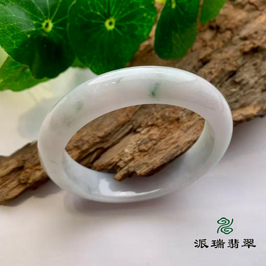 派瑞翡翠 翡翠手镯 糯种 飘花 商品图0