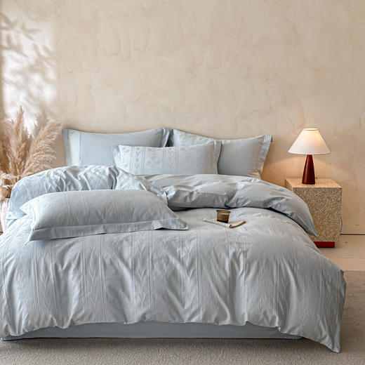 自然醒全棉长绒棉立体提花单被套-花屿HS 商品图3