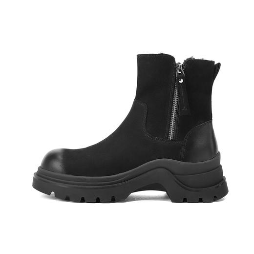 西村名物冬款舒适厚底防滑羊皮材质羊皮毛里短绒雪地靴毛毛鞋X24DS48281 商品图3