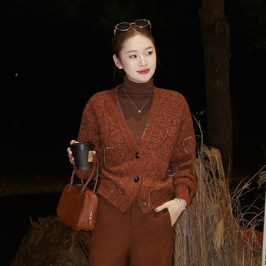 【不退不换】良木礼丝羊绒开衫（2819F） 商品图0