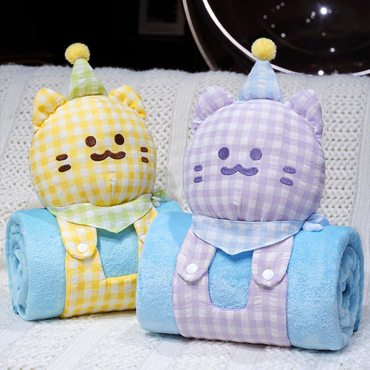 自然醒带帽方巾喵立体卷毯QYL 商品图10